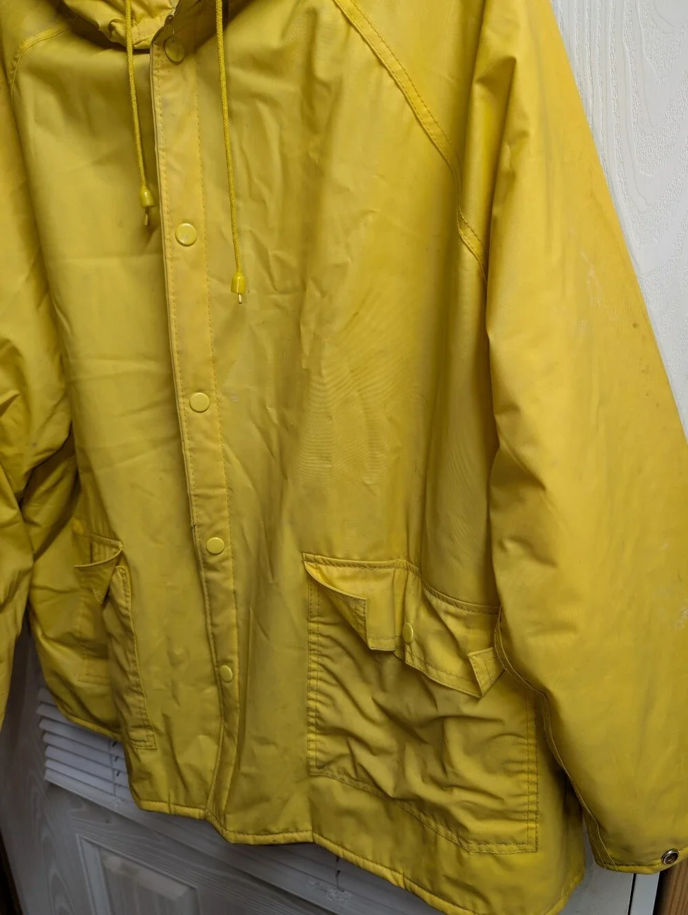 Ozark Trail Yellow Hooded Raincoat - Waterproof Outdoor Jacket (XL)
